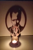Periboia Mustafa Kemal ATATÜRK Figür Kahverengi Ahşap Gölge Mumluk Projeksiyon Biblo – Mum Hediyeli MKA2 thumbnail 5