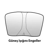 Coofbe Çok Katmanlı Tesla Ön Cam Güneşlik Tesla Model Y Model 3 için Ön Cam Güneşliği 140cm x 80cm - 2