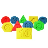 Periboia Rakam ve Geometrik Şekil Kalıplı Buğday Unu Oyun Hamuru Seti - 3