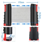 Periboia Teleskopik Taşınabilir Ping Pong Masa Tenisi Filesi - 4