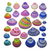 Periboia Kabuk Boyama Seti- Deniz Kabuğu Boyama -Shell Painting -Sanatsal Hobi Boyama Seti - 4