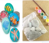 Periboia Taş Boyama El Beceri Seti Taş - Boya - Fırça Seti-El Sanatı - 3