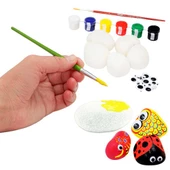 Periboia Taş Boyama El Beceri Seti Taş - Boya - Fırça Seti-El Sanatı - 1