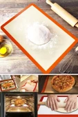 Periboia Silikon Yanmaz Yapışmaz Pişirme Matı 40*30 Cm Fırın Kağıdı -Hamur Açma Matı thumbnail 1