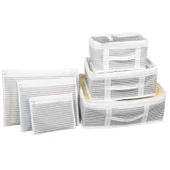 Periboia Bavul İçi Düzenleyici Valiz  Organizer 6 lı Set - Çizgili - 4
