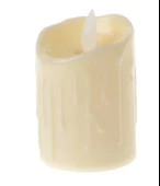 Periboia Alevli Led Mum Hareketli Alev Görünümlü Dekoratif Mum - 11Cm - 1