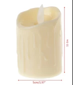 Periboia Alevli Led Mum Hareketli Alev Görünümlü Dekoratif Mum - 11Cm - 2