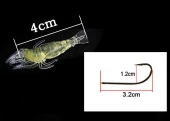 Valkyrie 12 Adet Fosforlu Kancalı Silikon Karides Olta Yem Sahte Yapay İğneli Balık Yemi Beyaz - 4