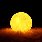 Periboia Gün Işığı  3D Ay Gece Lambası Dekoratif Küre Led Başucu Lambası thumbnail 4