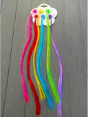 Periboia 6 Lı Mandal Tokalı Rainbow Renkli Saç Tüyü Takma Postiş Saç Mandal - 4