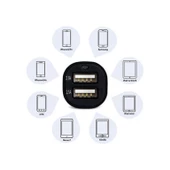 Periboia Çift USB Girişli 2.1 AMP Araç Çakmak Soketi - 3
