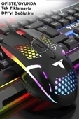 Torima TMK-06 Gaming Rgb Işıklı Kablolu Q Klavye ve Mouse Seti Siyah - 6
