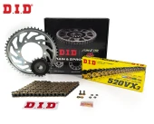 ZİNCİR DİŞLİ SETİ KAWASAKI Z 800 E (800 cc)  (2013-2016) / KAWASAKI / Z 800 E / 800cc / ZİNCİR: DID-520VX3 (Gold)-114 / ÖN DİŞLİ: JT (15T)  / ARKA DİŞLİ: SUNSTAR (45T) / 2013-2014-2015-2016 - 1