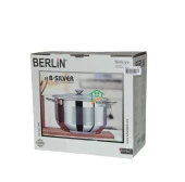 Tutku Berlin Silver 24x14 cm Derin Çelik Tencere - 1