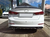 ELANTRA 2016-2019 IÇIN UYUMLU 4 EGZOZ SILVER DIFÜZÖR thumbnail 2