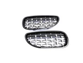 5 SERISI E60 2004-2009 IÇIN UYUMLU DIAMOND PANJUR (BÖBREK) PIANO BLACK  ÇERÇEVE thumbnail 2