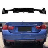 4 SERISI F32 - F36 UYUMLU 2014-2019 M DIFUZOR CIFT CIKIS KALIN PIANO BLACK - 2