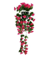 Nettenevime Yapay Çiçek Saksıda Sarkan Çiçek Fuşya Begonvil 60*25 thumbnail 1