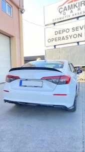 CIVIC FE1 2022 IÇIN UYUMLU  AERO SPOILER - PIANO BLACK (PARLAK SIYAH) thumbnail 3