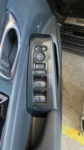 CIVIC FE1 2022 IÇIN UYUMLU  CAM DUGME KAPLAMA - KARBON thumbnail 2