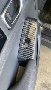 CIVIC FE1 2022 IÇIN UYUMLU  CAM DUGME KAPLAMA - KARBON thumbnail 3