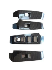 CIVIC FE1 2022 IÇIN UYUMLU  CAM DUGME KAPLAMA - KARBON thumbnail 4