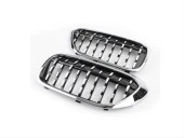 5 SERISI G30 MAKYAJSIZ IÇIN UYUMLU 2017 + IÇIN UYUMLU  DIAMOND BOBREK - KROM ÇERÇEVE thumbnail 2