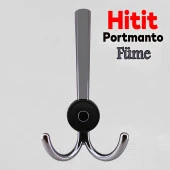 Hitit Askı Portmanto Metal Füme Vestiyer Duvar Dolap Elbise Askısı Mobilya Askılığı Aparat - 1
