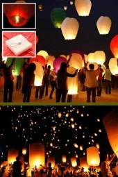 Dilek Feneri Gece Gökyüzü Dilek Balonu thumbnail 3