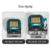 Powermaster MX-W893 4000K 7000K Kırmızı 30 Cob Ledli Çok Fonksiyonlu Çalışma Lambası - 6