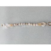 Yuvarlak Akrilik Boncuklı Pastel  Renkli  Çanta Sapı - 4