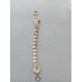 Yuvarlak Akrilik Boncuklı Pastel  Renkli  Çanta Sapı - 5