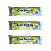 Canhome Jumbo Boy - Mavi -  210 Gr. - 80x110 Cm. - 80 Litre Çöp Torbası Poşeti - 10 Adetlik 3 Rulo - 1