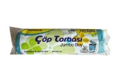 Canhome Jumbo Boy - Mavi -  210 Gr. - 80x110 Cm. - 80 Litre Çöp Torbası Poşeti - 10 Adetlik 10 Rulo - 2