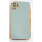 iPhone 11 Uyumlu Parlak Tasarımlı Yumuşak Altın Yaldızlı Kılıf thumbnail 2