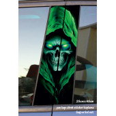 devıl şeytan - yan kapı direk kaplama folyosu - 2 adet sol sağ sticker set - 1