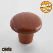 Mantar Düğme Sert Plastik Ceviz Dolap Mobilya Mutfak Dolabı Çekmece Dolap Kapak Kulpu Kulbu Kulp - 1