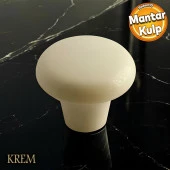 Mantar Düğme Sert Plastik Krem Dolap Mobilya Mutfak Dolabı Çekmece Dolap Kapak Kulpu Kulbu Kulp - 1