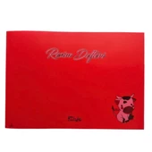 plastik kapak orta boy 40 yaprak resim defteri kenarı cırtlı 22x31 cm ebat 40 yaprak 1 adet - 1