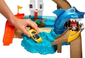 Hot Wheels Renk Değiştiren Araçlar Sharky Oyun Seti - Köpek Balığı Temalı, Havuz, Su Tankı ve 1 Adet Araba Dahil - BGK04 - 4