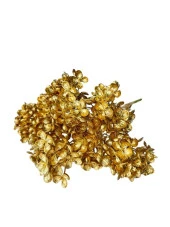 Nettenevime Yapay Çiçek Altın Gold Ortanca Demet Garnitür Dekoratif Yapay Çiçek thumbnail 4