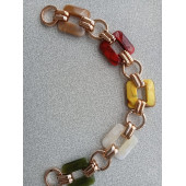 Çift Bağlantılı Renkli Akrilik Çanta Sapı - 1