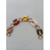 Çift Bağlantılı Renkli Akrilik Çanta Sapı - 2