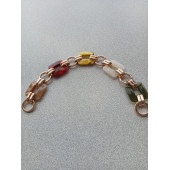 Çift Bağlantılı Renkli Akrilik Çanta Sapı - 3