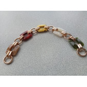 Çift Bağlantılı Renkli Akrilik Çanta Sapı - 4