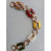 Çift Bağlantılı Renkli Akrilik Çanta Sapı - 5