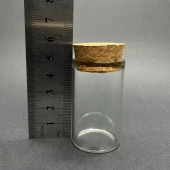 20ML MANTAR TIPALI CAM ŞİŞE - 20 CC GENİŞ AĞIZLI MANTAR TIPALI CAM ŞİŞE 30x50 MM x 10 Adet thumbnail 2