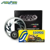 ZİNCİR DİŞLİ SETİ SUZUKI B-KING (1300 cc)  (2008-2011) / SUZUKI / B-KING / 1300cc / ZİNCİR: SUNSTAR 530RDG (Çelik)-118 / ÖN-ARKA DİŞLİ: JT (18T-43T) / 2008-2009-2010-2011 thumbnail 1