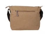 Bagacar Orjinal Kanvas Kumaş Laptop Bölmeli Unisex Çapraz Çanta Bej - 5