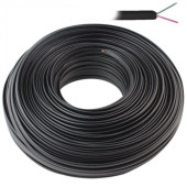 ELEKTROMER 100 METRE TELEFON KABLO 2Lİ SİYAH FLAT KÖKEN TELEFON HAT KABLO - 1